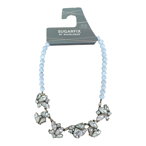 BaubleBar Jewelry - Sugarfix By Baublebar Vintage Look Marble Beaded Crystal Necklace NEW